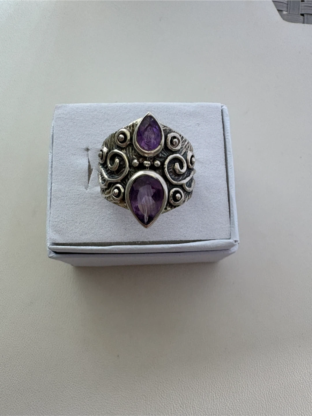 Sterling Silver Amethyst Ring Size 7 - photo 3
