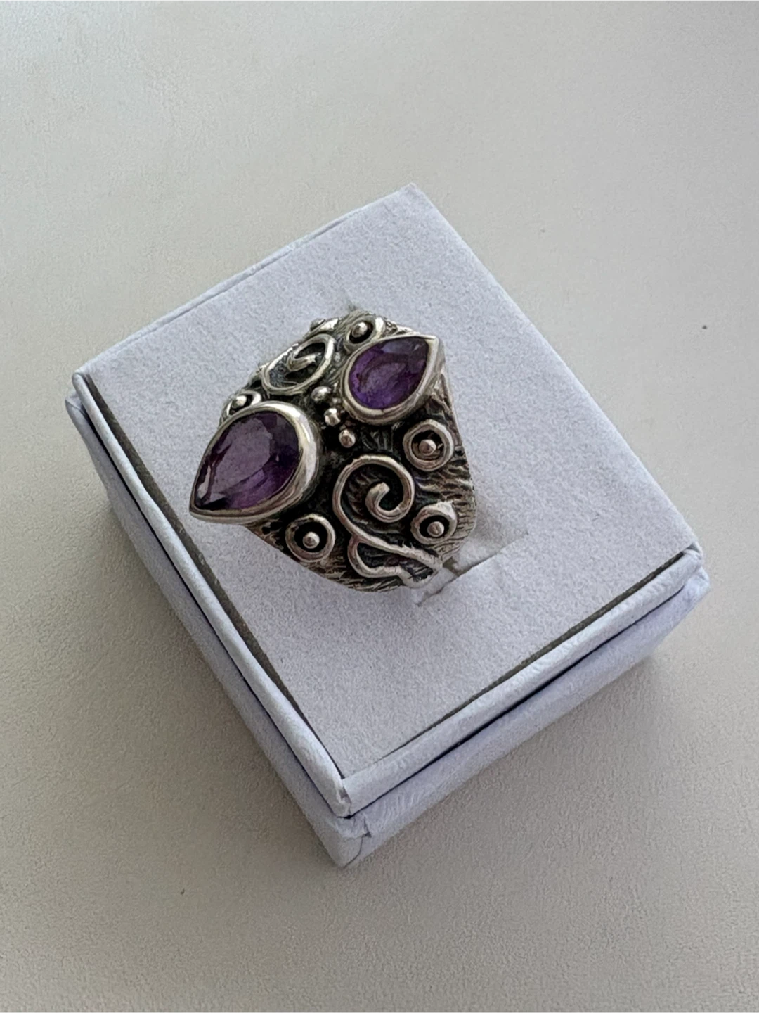 Sterling Silver Amethyst Ring Size 7 - photo 4