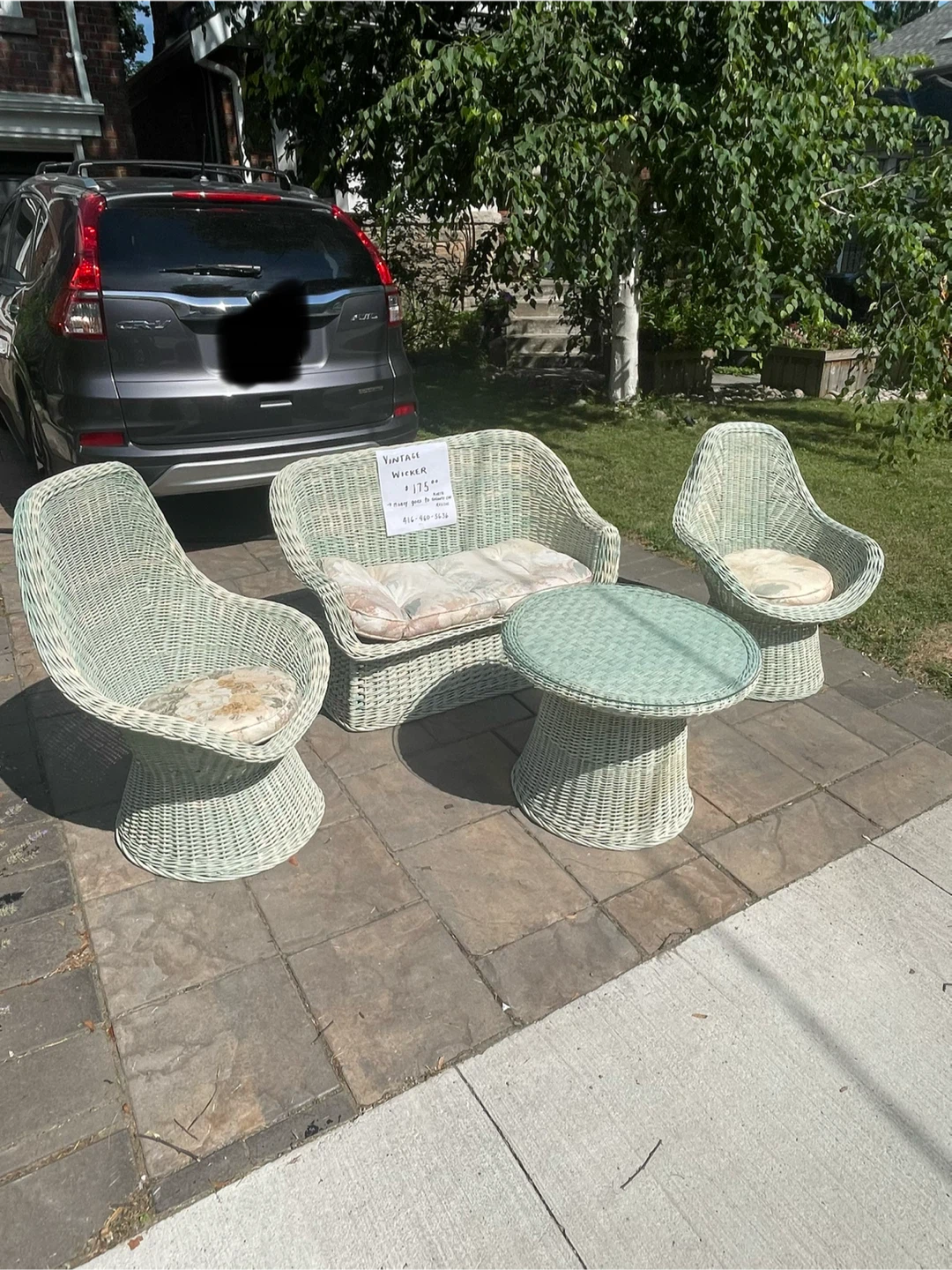 Vintage Wicker Patio Set
