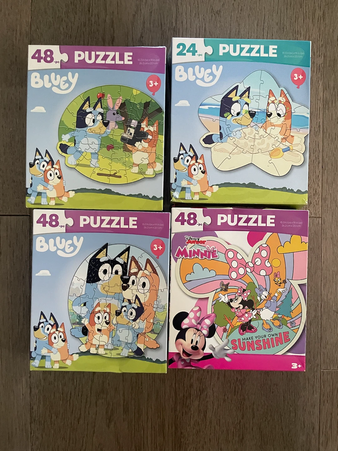 NEW! Bluey and Disney Minnie Puzzles (48pc & 24pc)