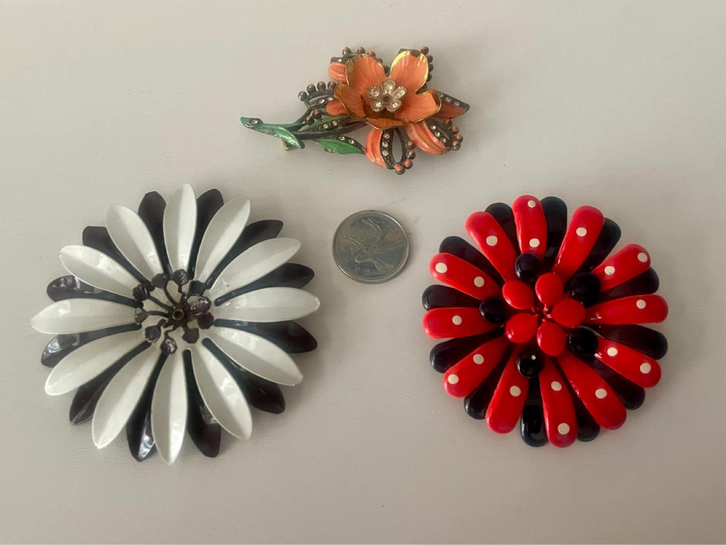 Vintage Floral Brooch Lot