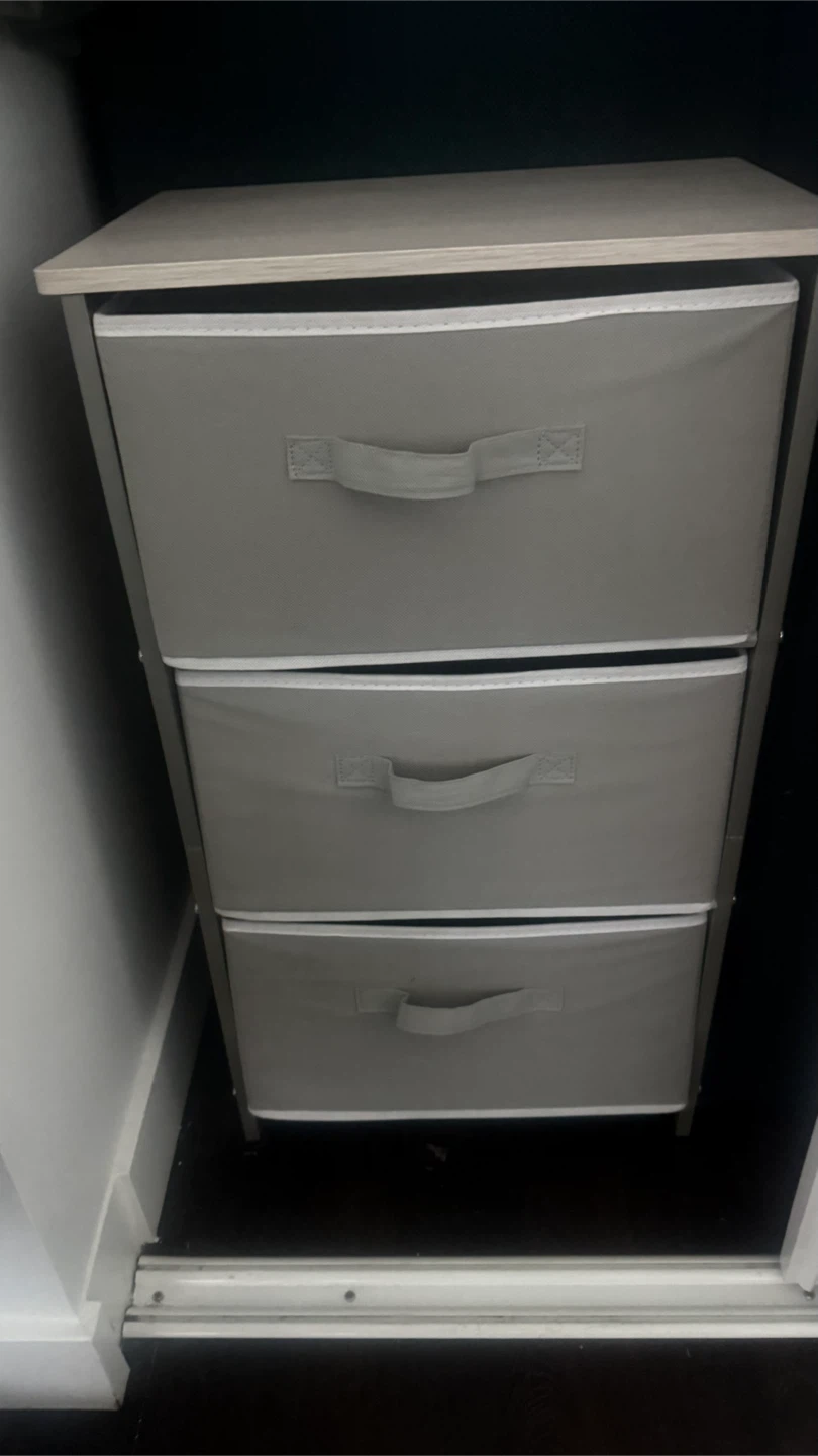 3-Drawer Fabric Storage Unit