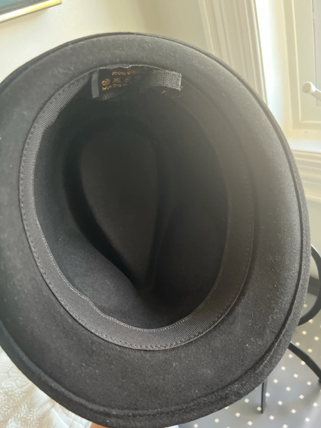 Black Wool Fedora Hat - photo 2