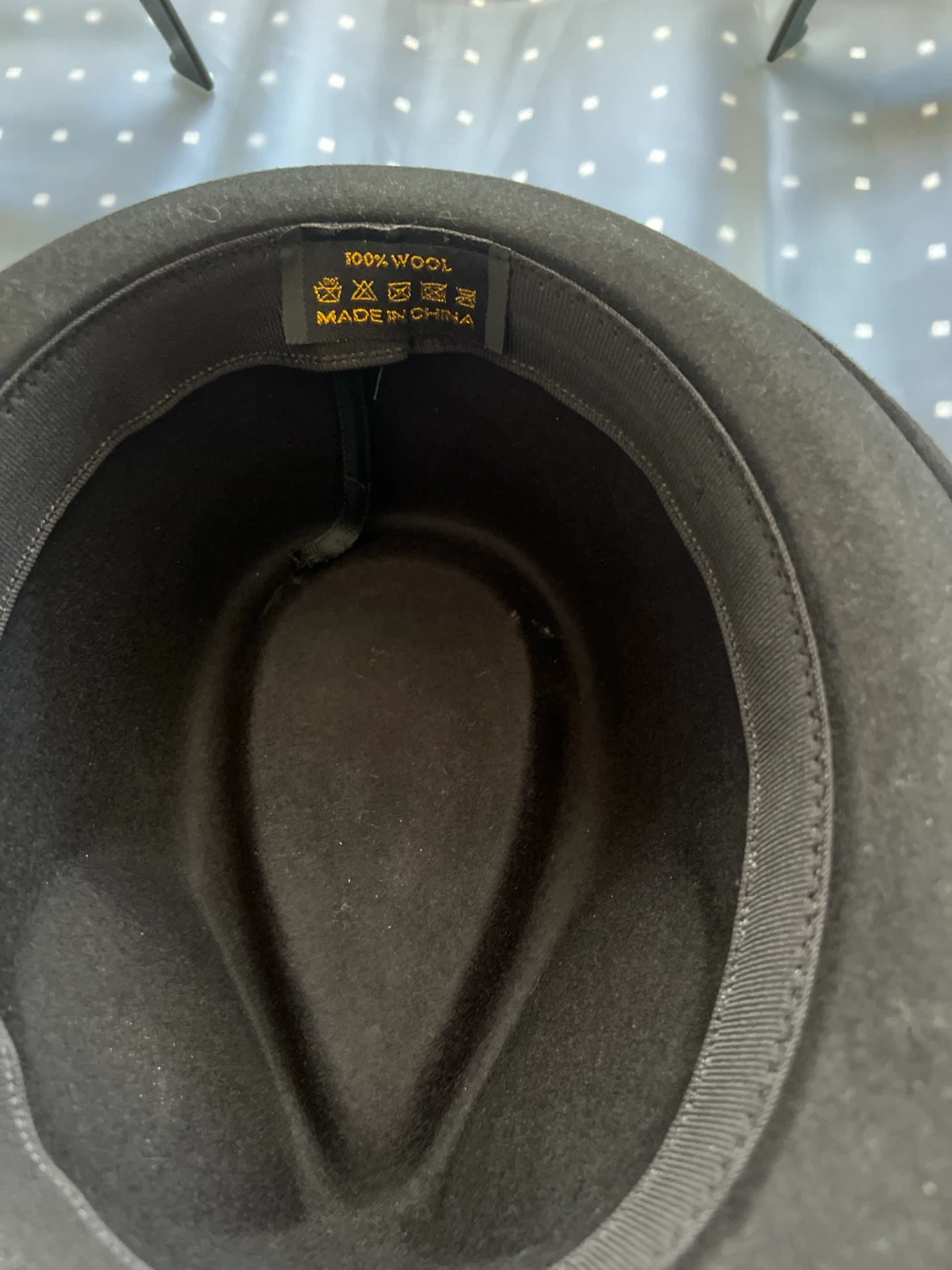 Black Wool Fedora Hat - photo 3