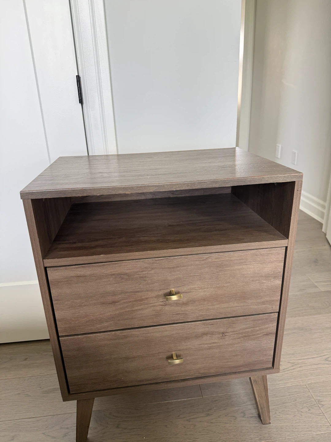 Wooden 2-Drawer Nightstand