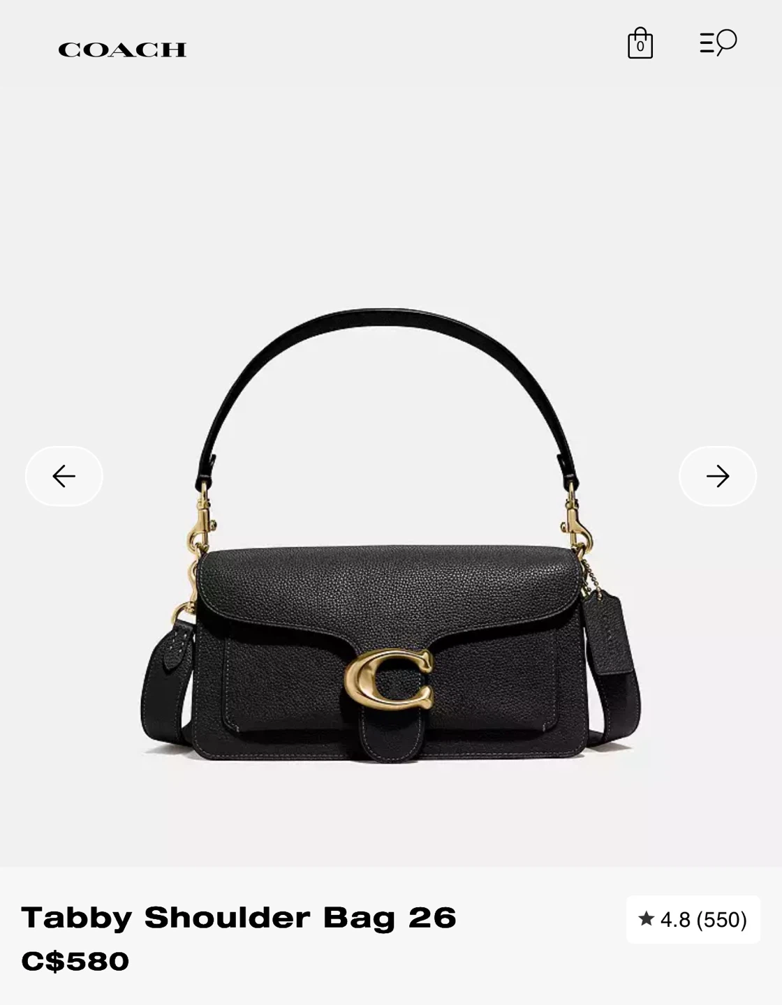 Coach Tabby Shoulder Bag 26