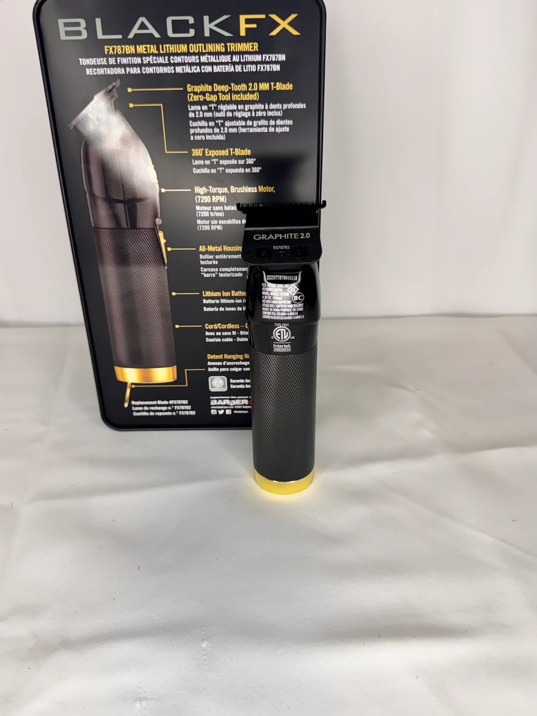 BaBylissPRO BLACKFX Metal Lithium Outlining Trimmer - photo 3