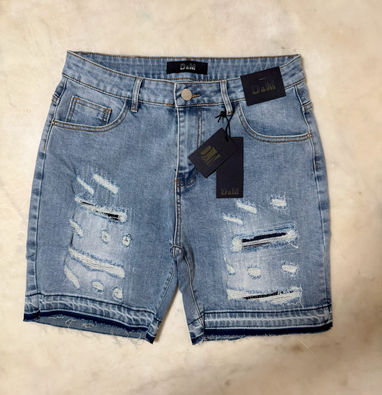 D&M Distressed Denim Shorts - photo 2