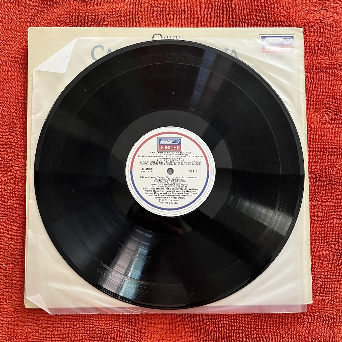 Orff Carmina Burana Vinyl Record - photo 2