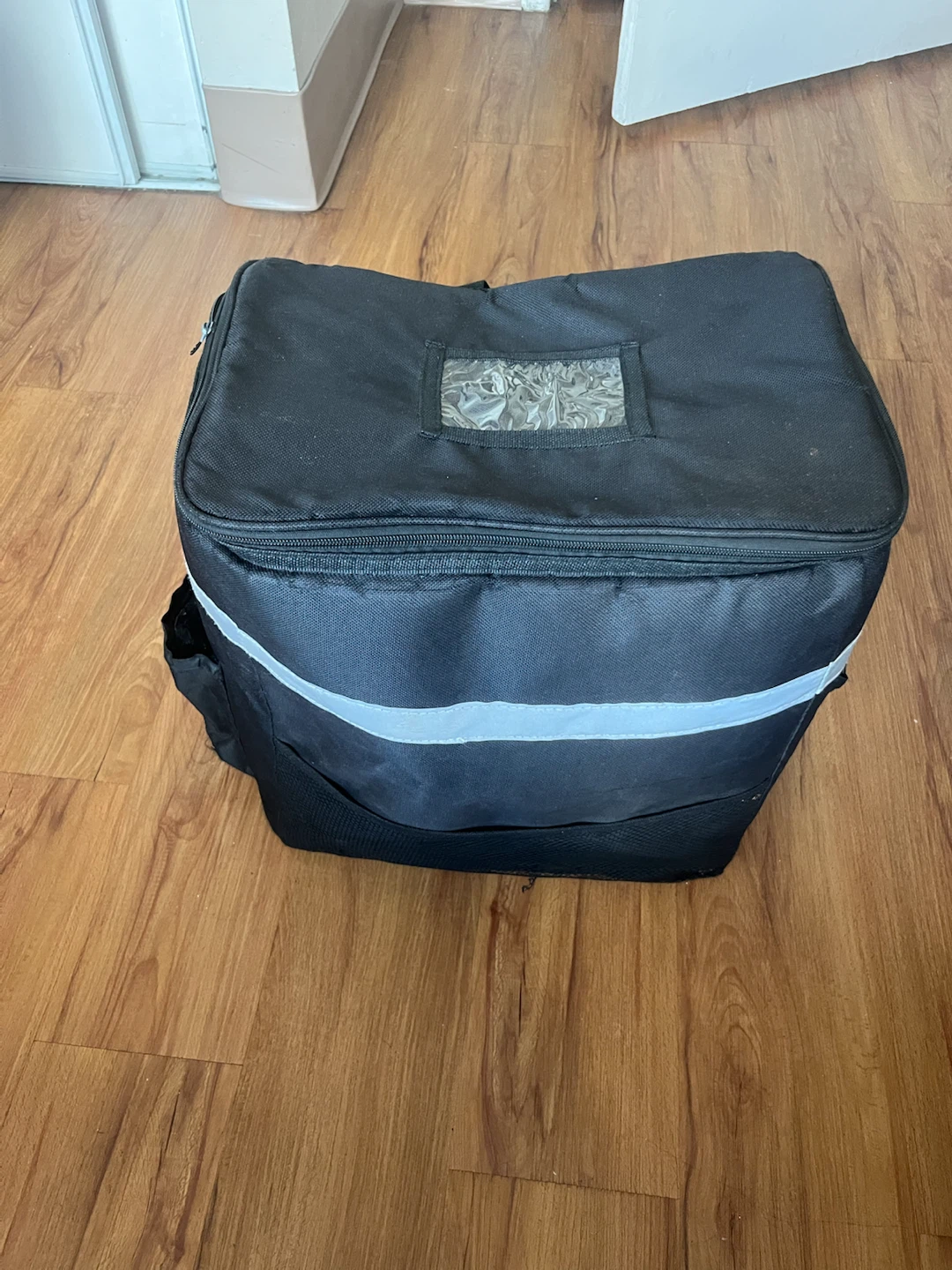 Black Insulated Delivery Backpack with Reflective Stripes - photo 2