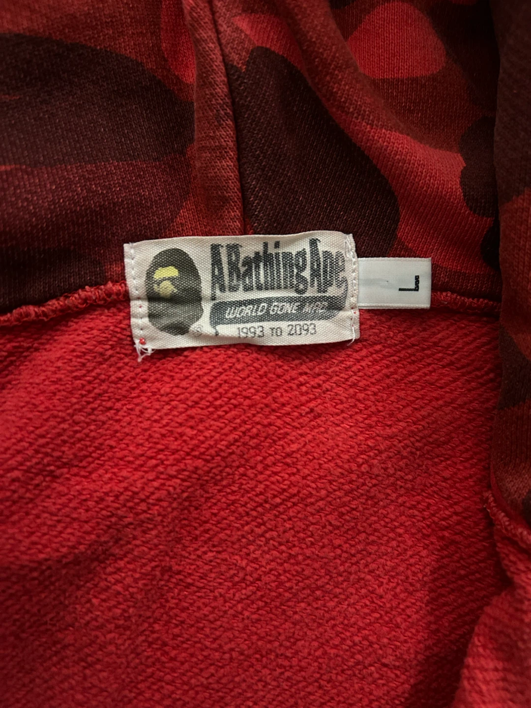 A Bathing Ape Shark Hoodie Red Camo - photo 2