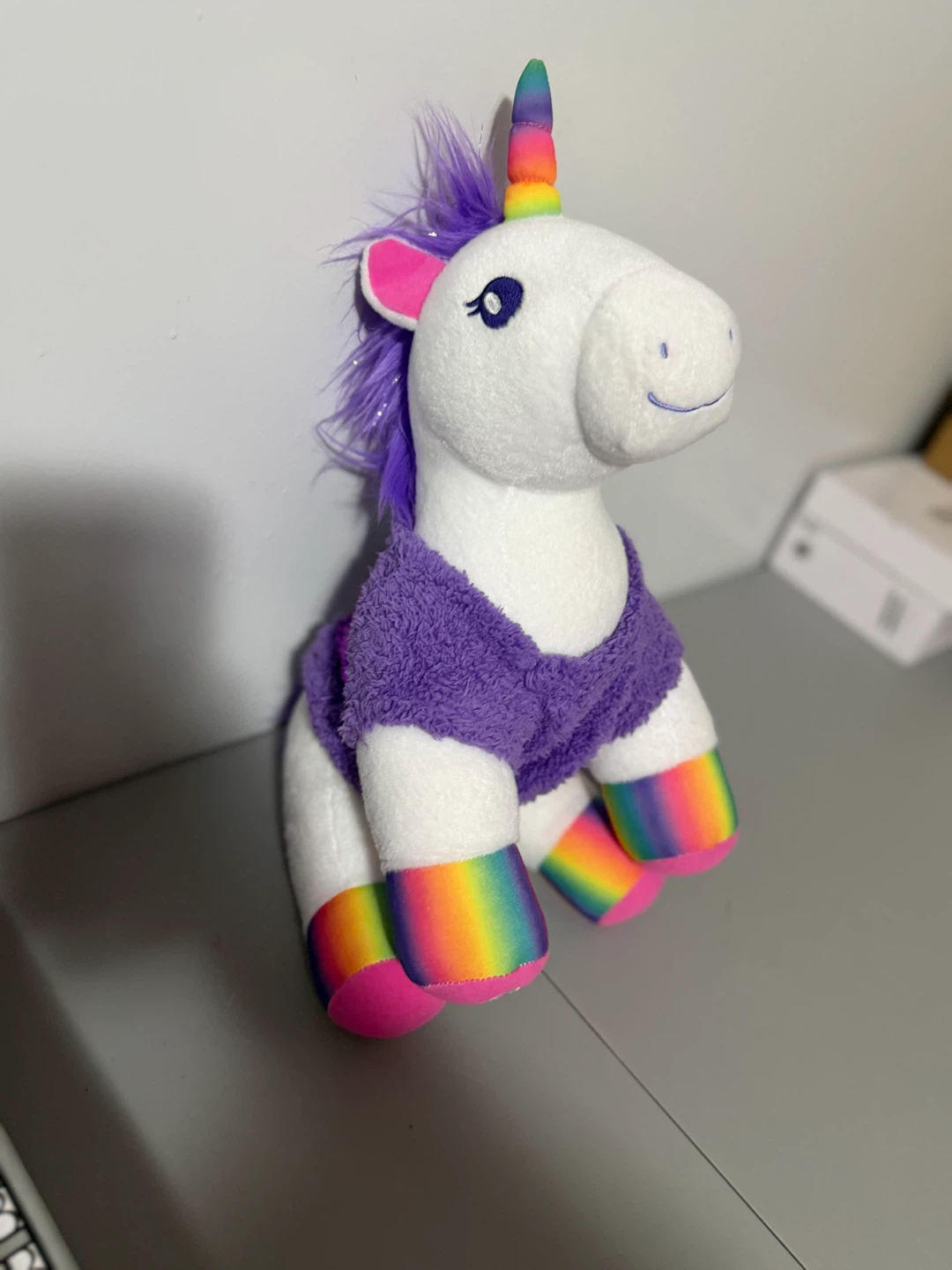 Build-A-Bear Color Craze Unicorn White Rainbow Purple 2019 Shirt