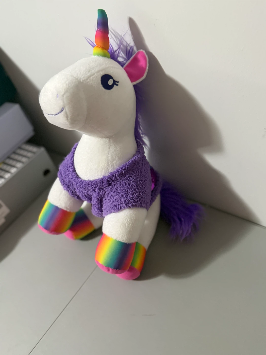 Build-A-Bear Color Craze Unicorn White Rainbow Purple 2019 Shirt - photo 3