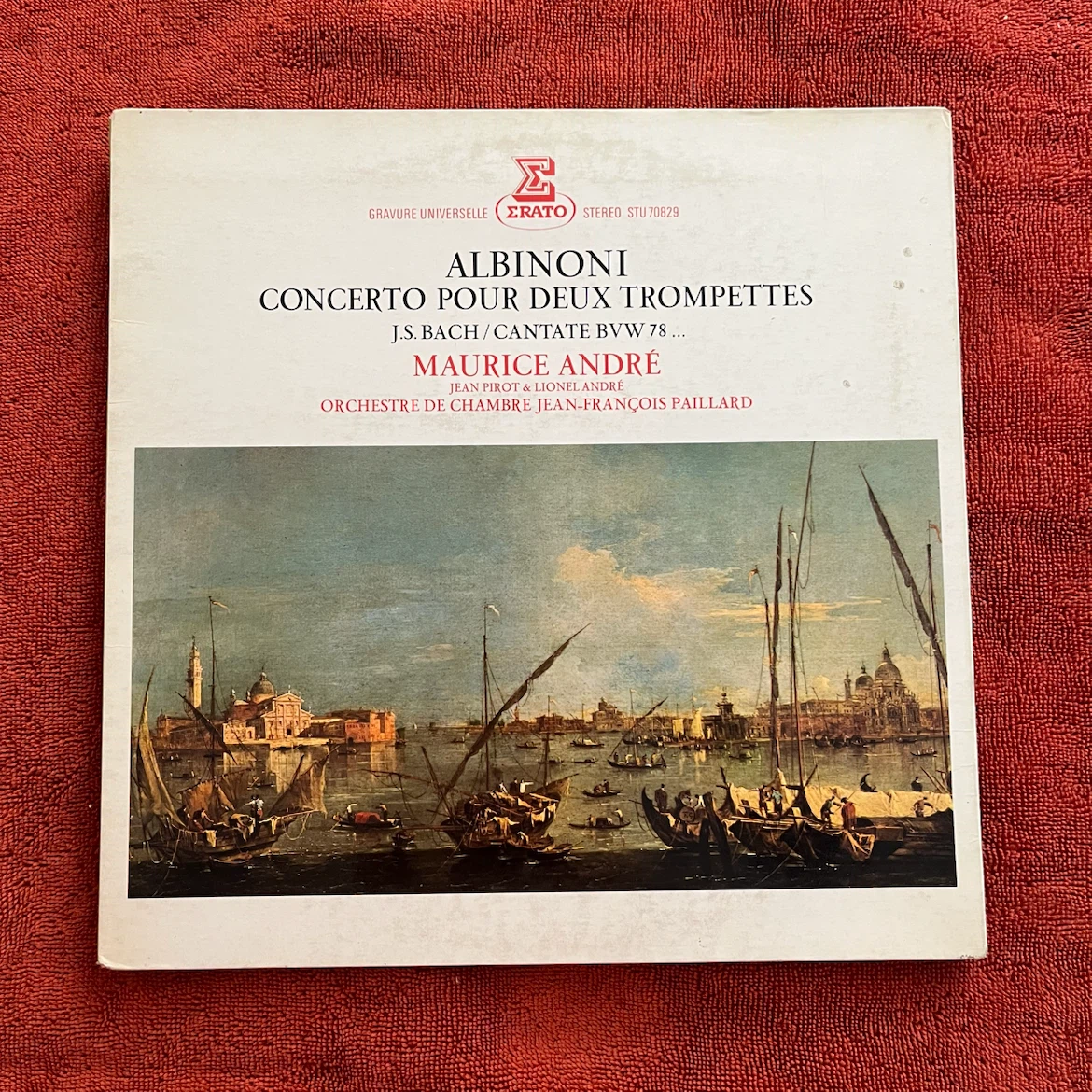 Erato "Concerto Pour Deux Trompettes" Vinyl Record