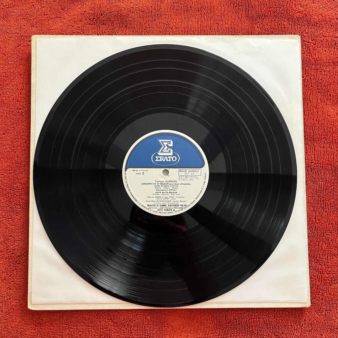 Erato "Concerto Pour Deux Trompettes" Vinyl Record - photo 2