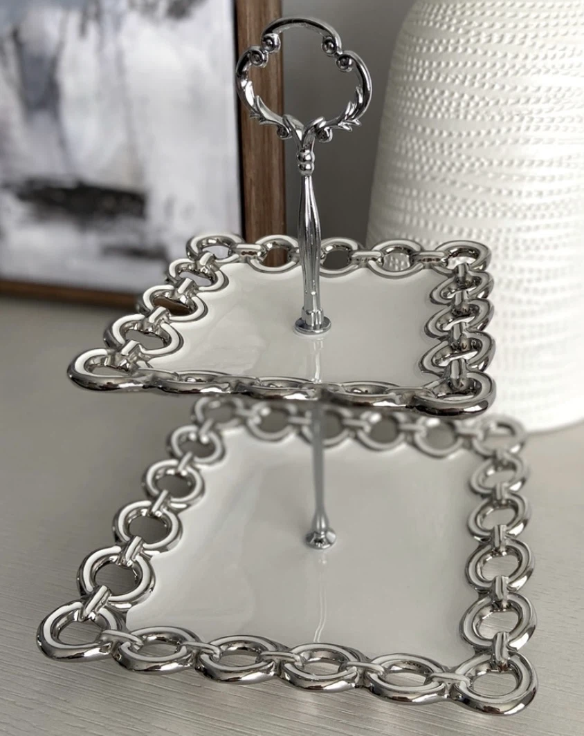 Verdici Two Tier Ceramic Serving Platter