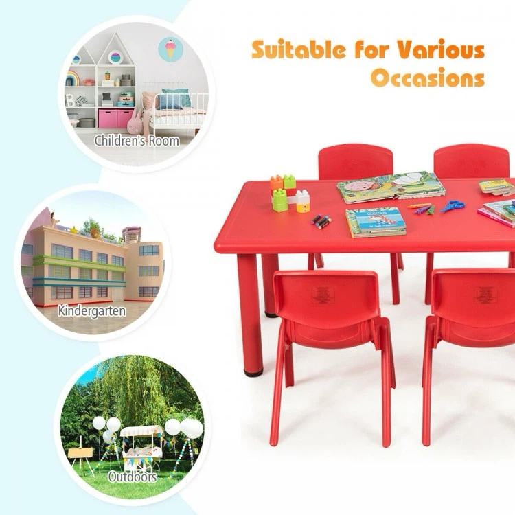 4pc Red Chairs Stackable for Children