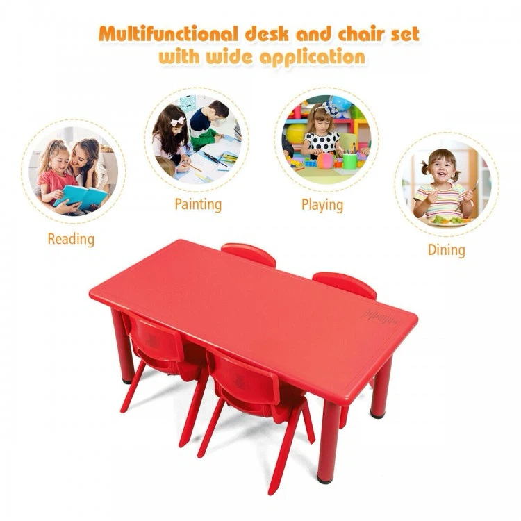 4pc Red Chairs Stackable for Children - photo 3