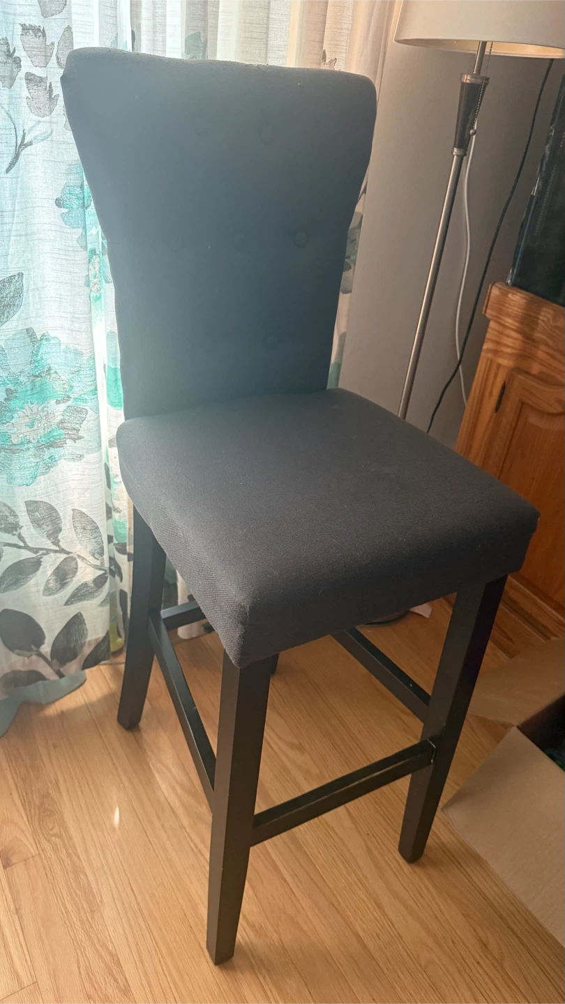 Black Upholstered Bar Stool check more pictures ask $10