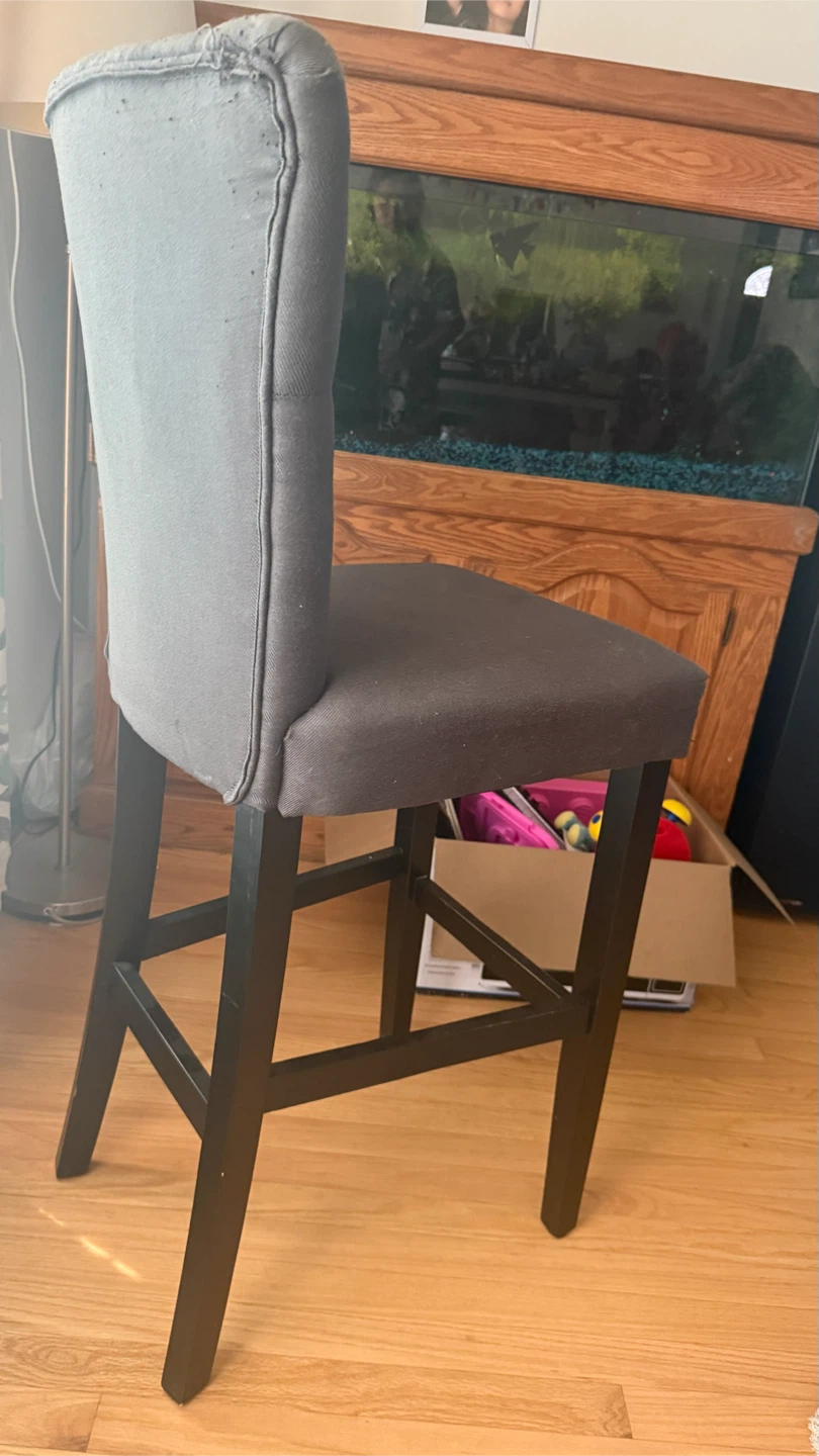 Black Upholstered Bar Stool check more pictures ask $10 - photo 4