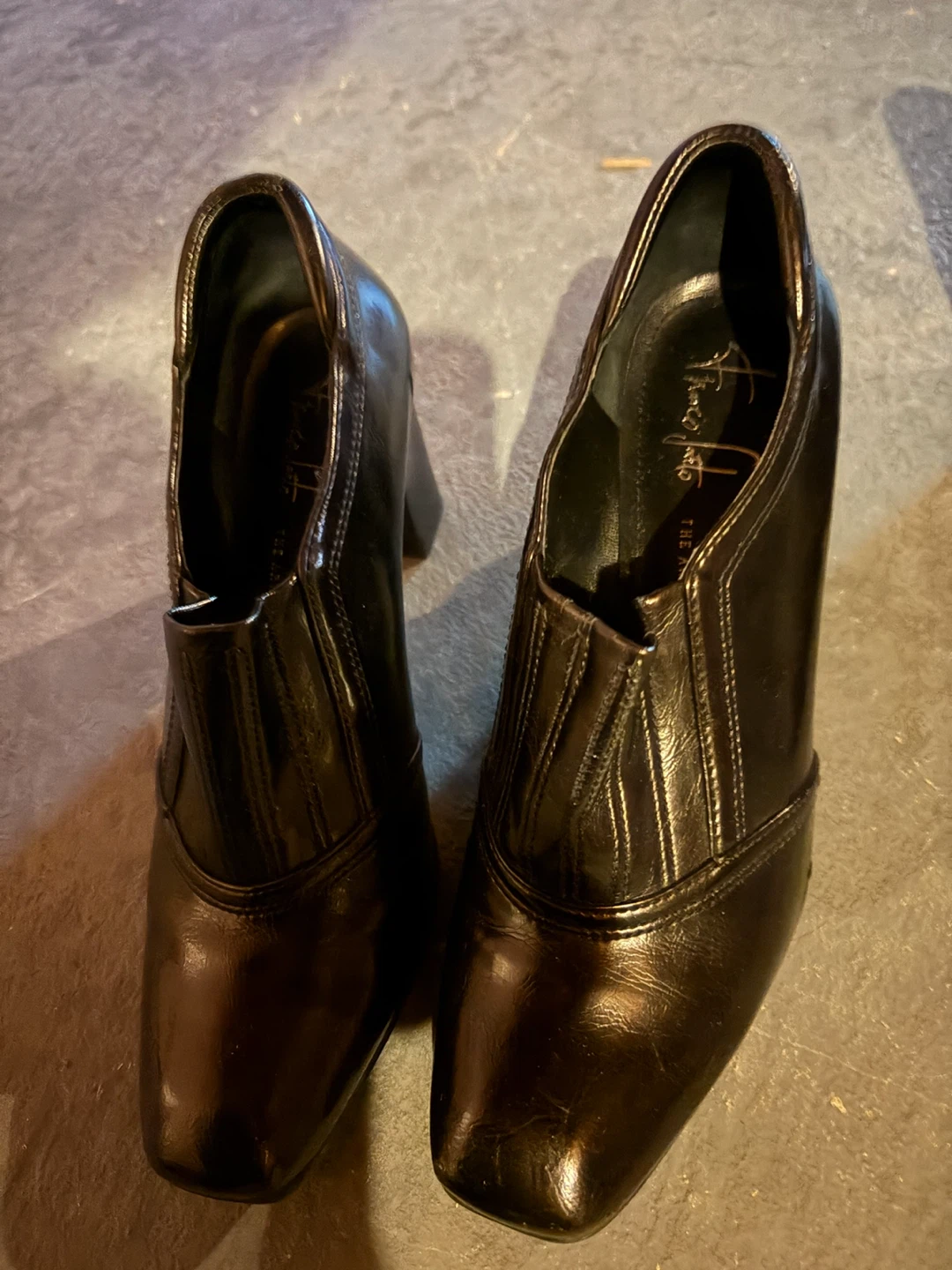 Franco Sarto Black Heeled Ankle Boots