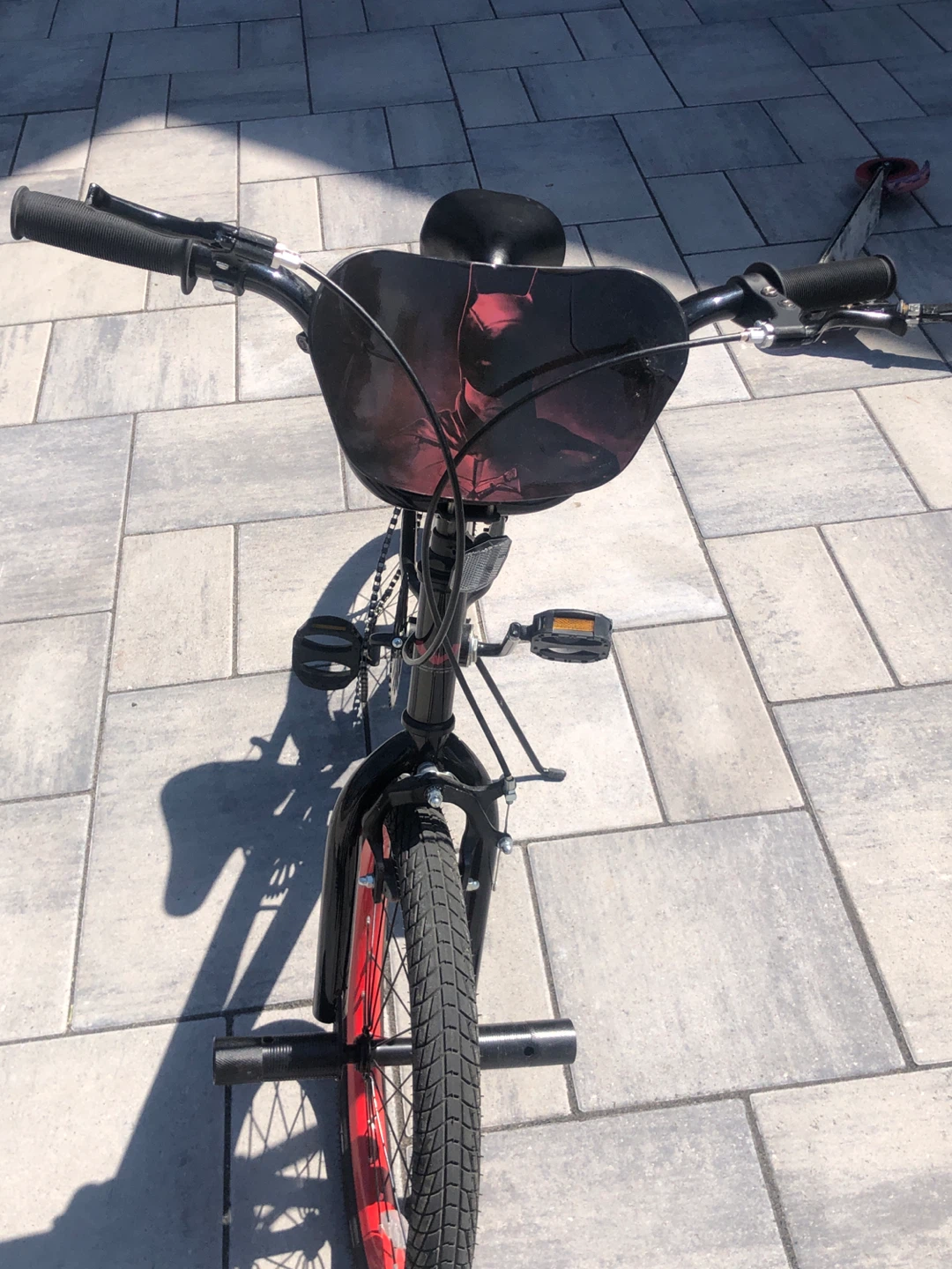 Black BMX Bike with Red Rims (Broken Chain) - photo 2