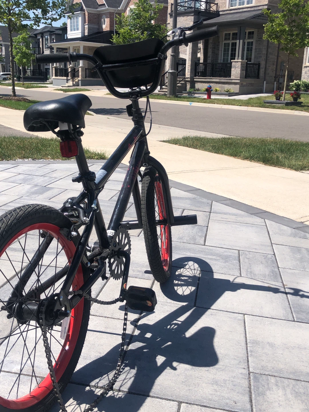 Black BMX Bike with Red Rims (Broken Chain) - photo 3