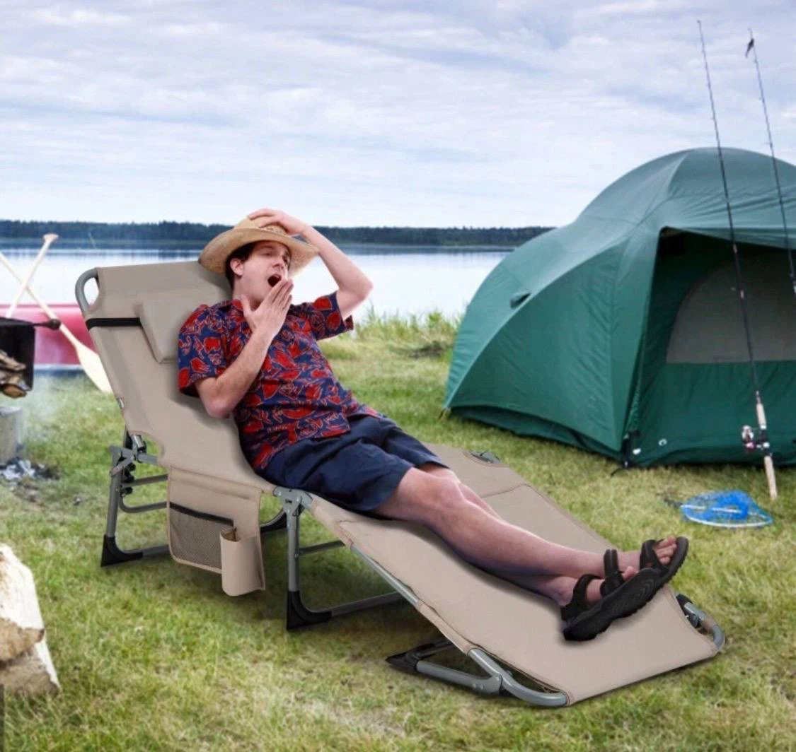 Adjustable 5-Position Folding Chaise Lounge Chair - photo 2