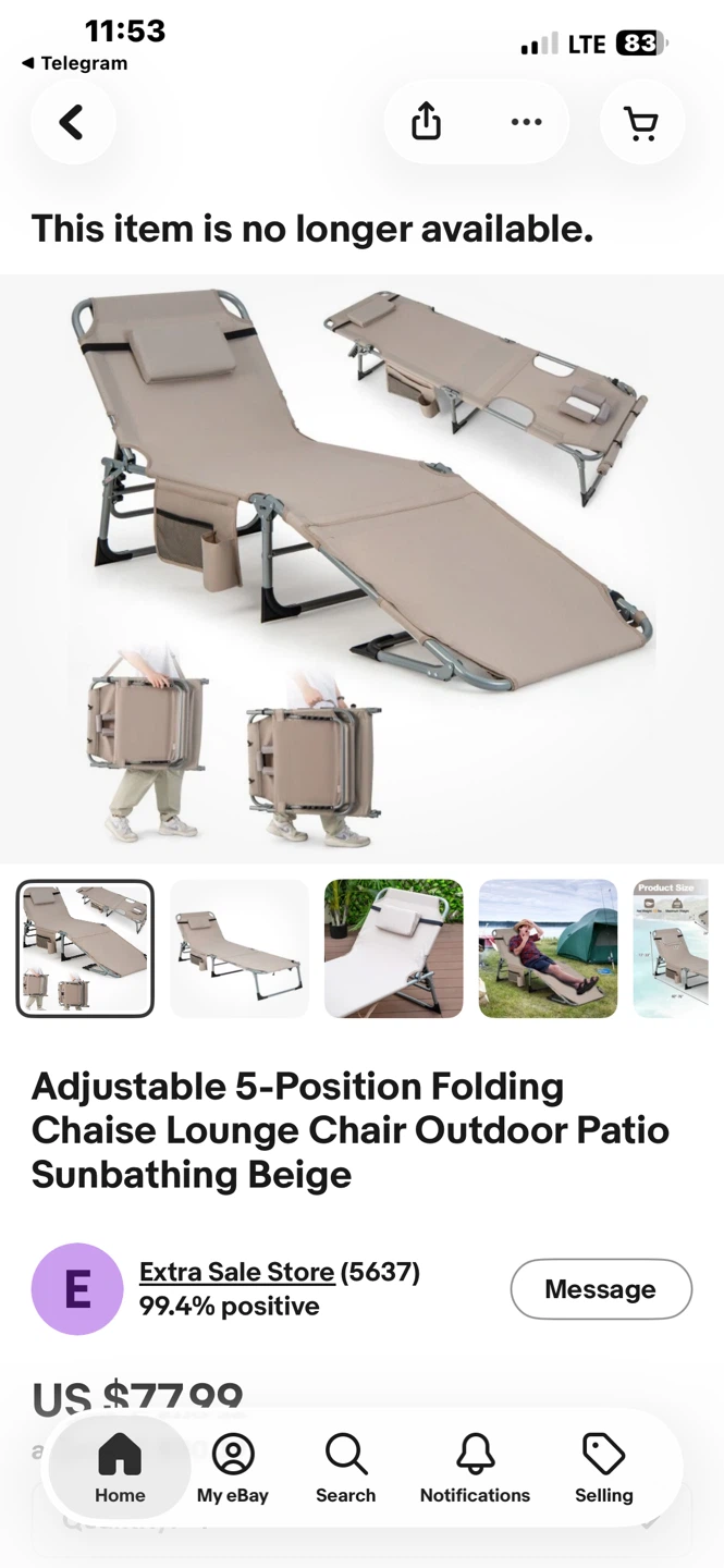 Adjustable 5-Position Folding Chaise Lounge Chair - photo 5