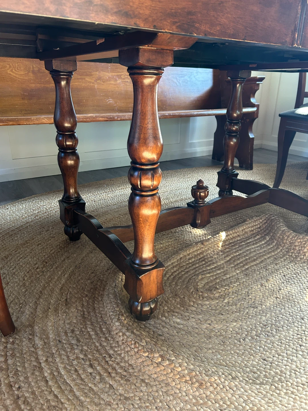 Dark Wood Dining Table with Chairs - photo 4