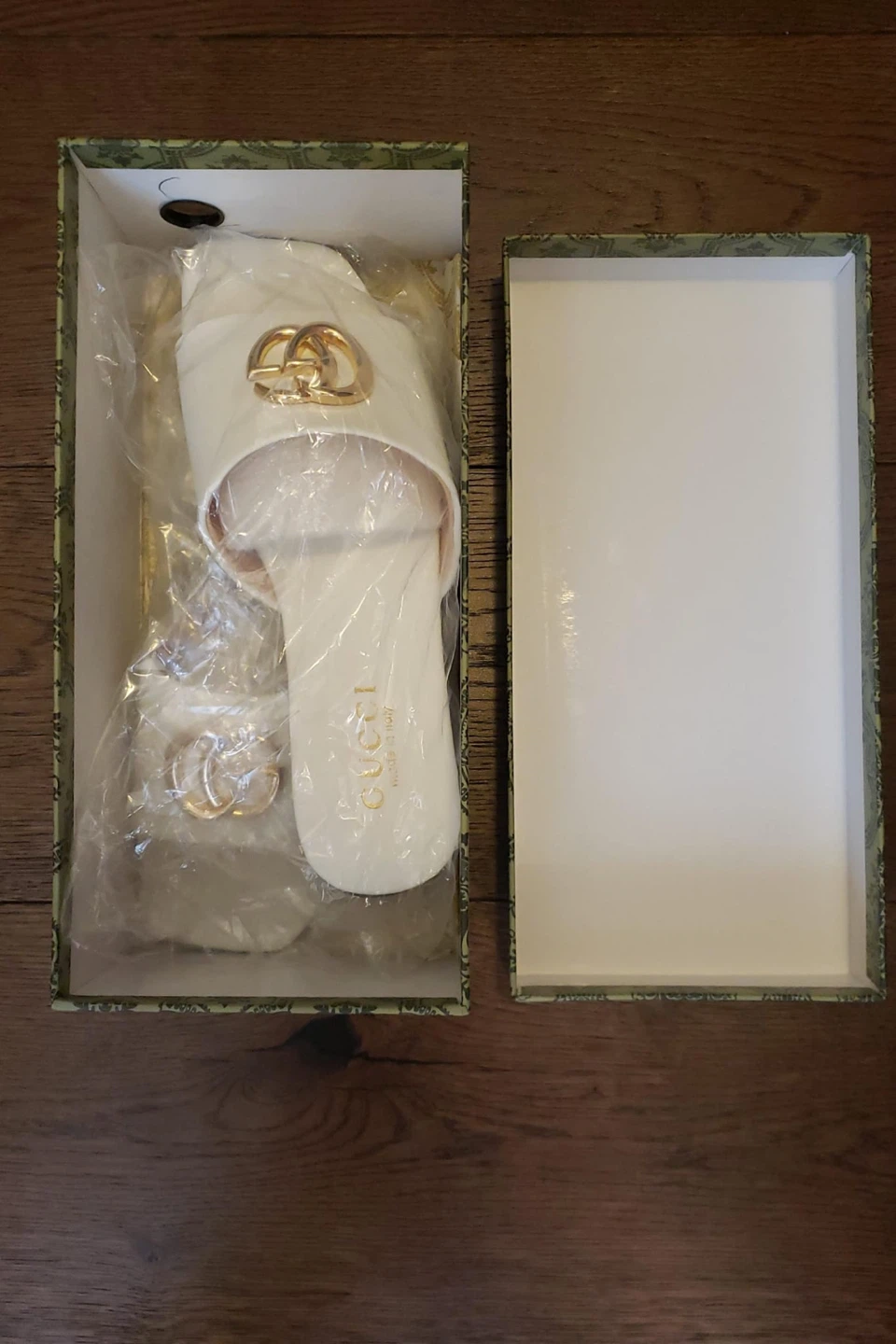 White Gucci Slides - photo 2