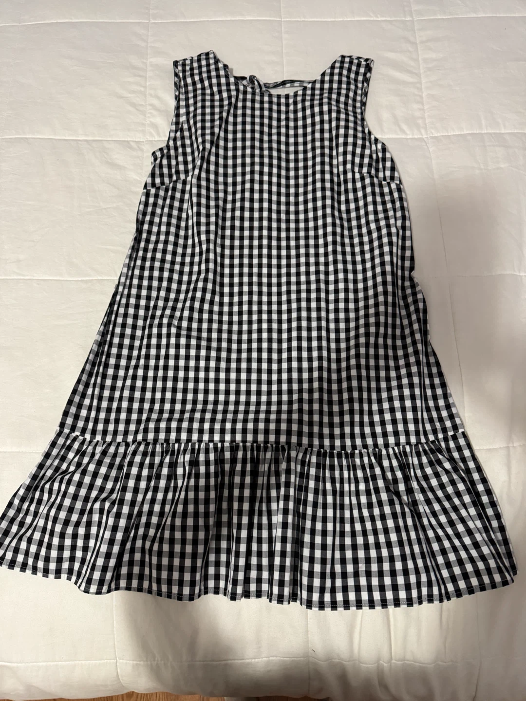 J.Crew Black and White Gingham Dress - Size Medium