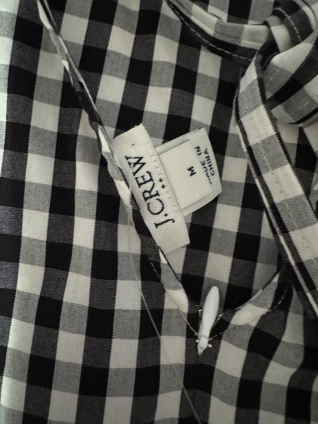 J.Crew Black and White Gingham Dress - Size Medium - photo 3