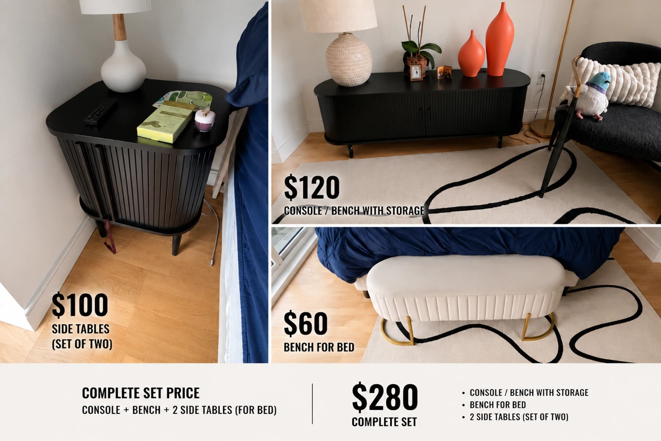 Black Side Tables - Set of 2