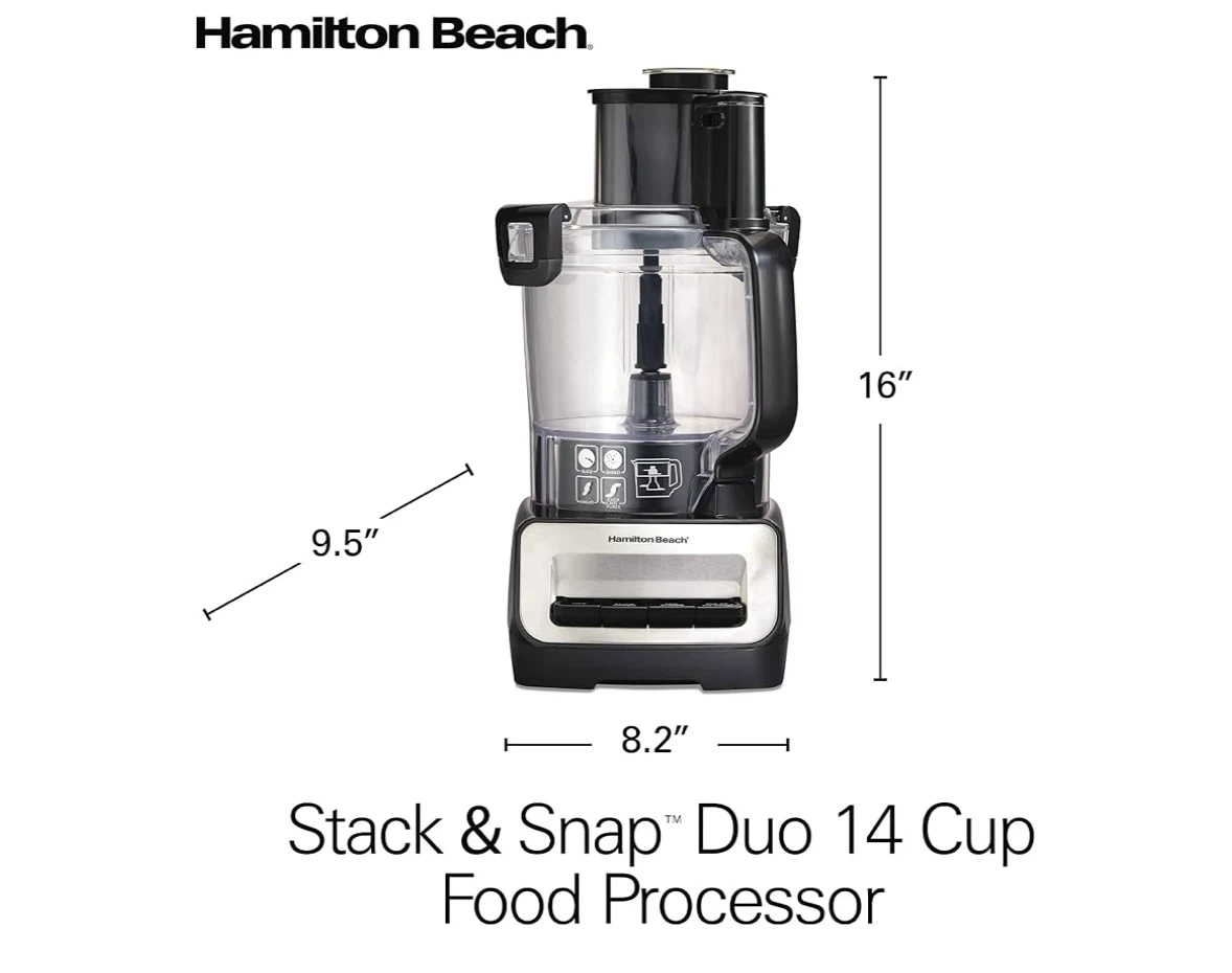 Hamilton Beach Stack & Snap Duo 14 Cup Food Processor - photo 2