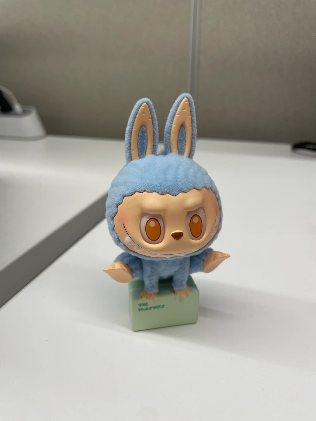 Blue Labubu Doll Bunny Figure