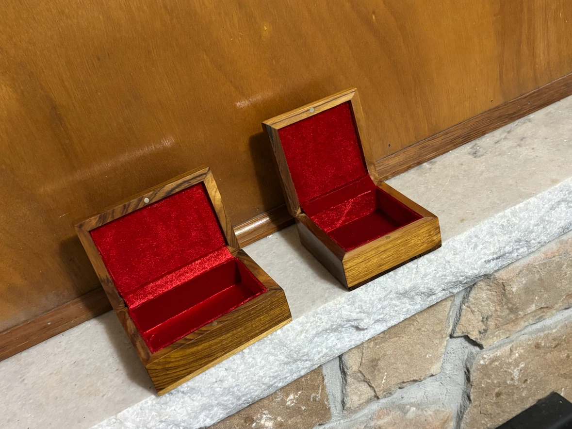 Wooden decorative boxes with floral inlay - photo 3