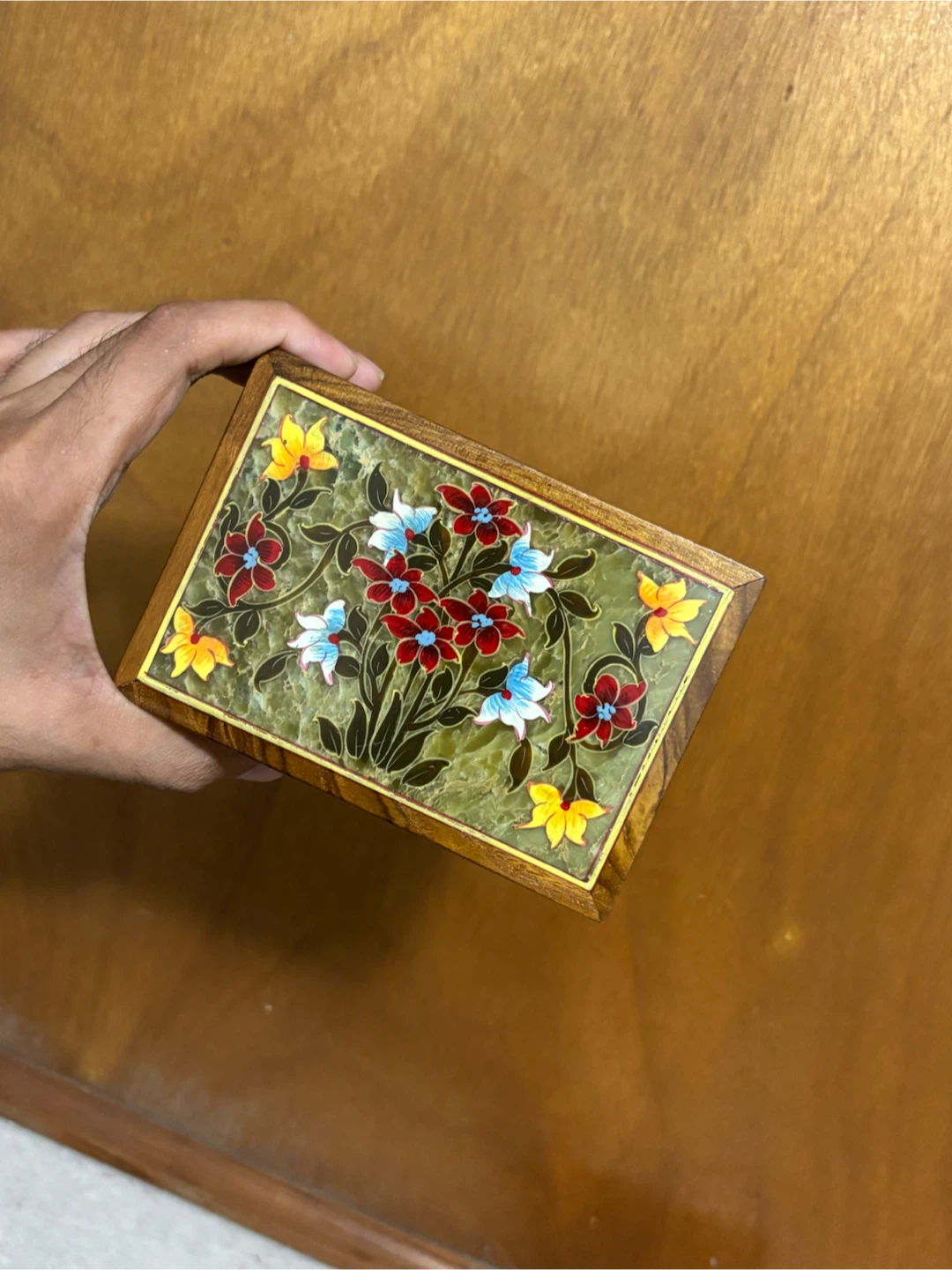 Wooden decorative boxes with floral inlay - photo 4