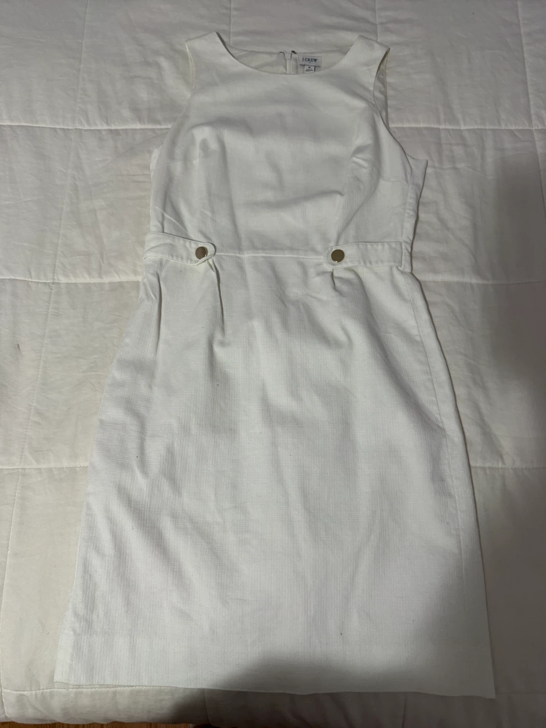 J.Crew White Sleeveless Dress Size 6