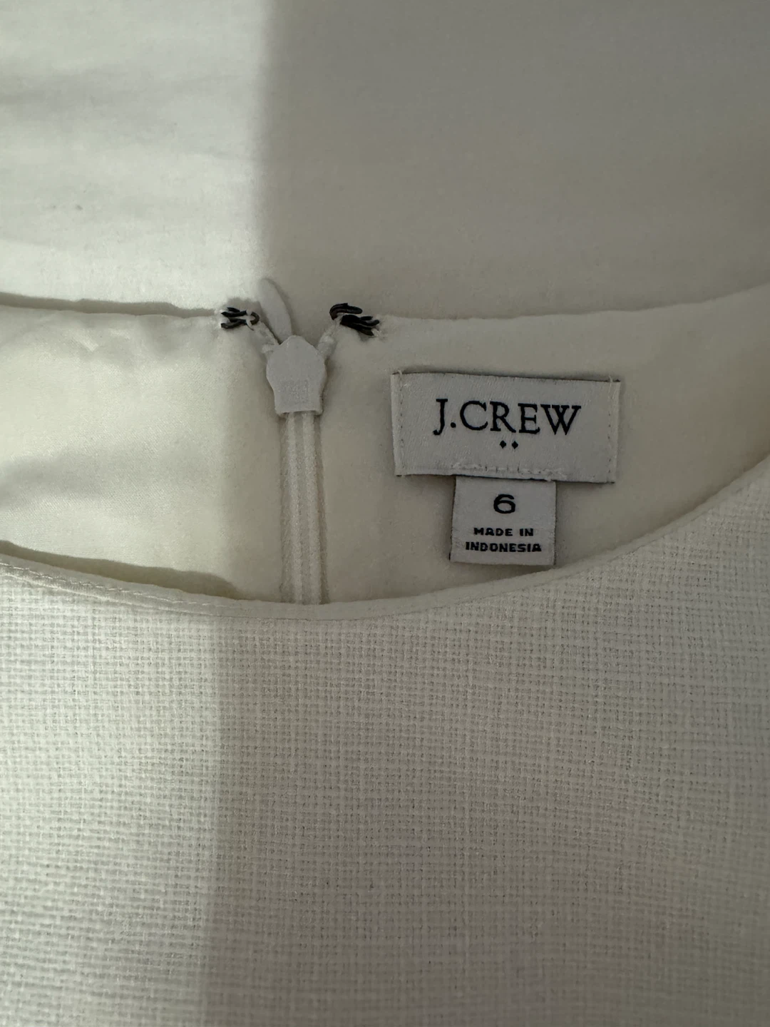 J.Crew White Sleeveless Dress Size 6 - photo 2