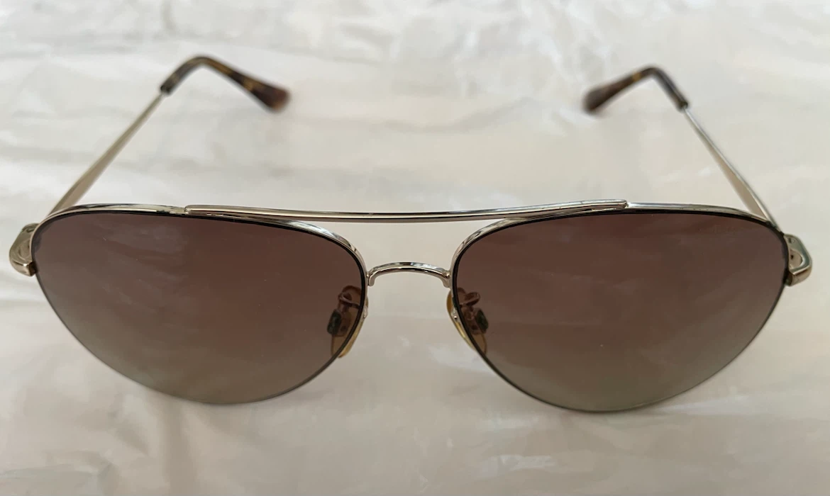 *New Aviator Sunglasses With Brown Polarized Tint