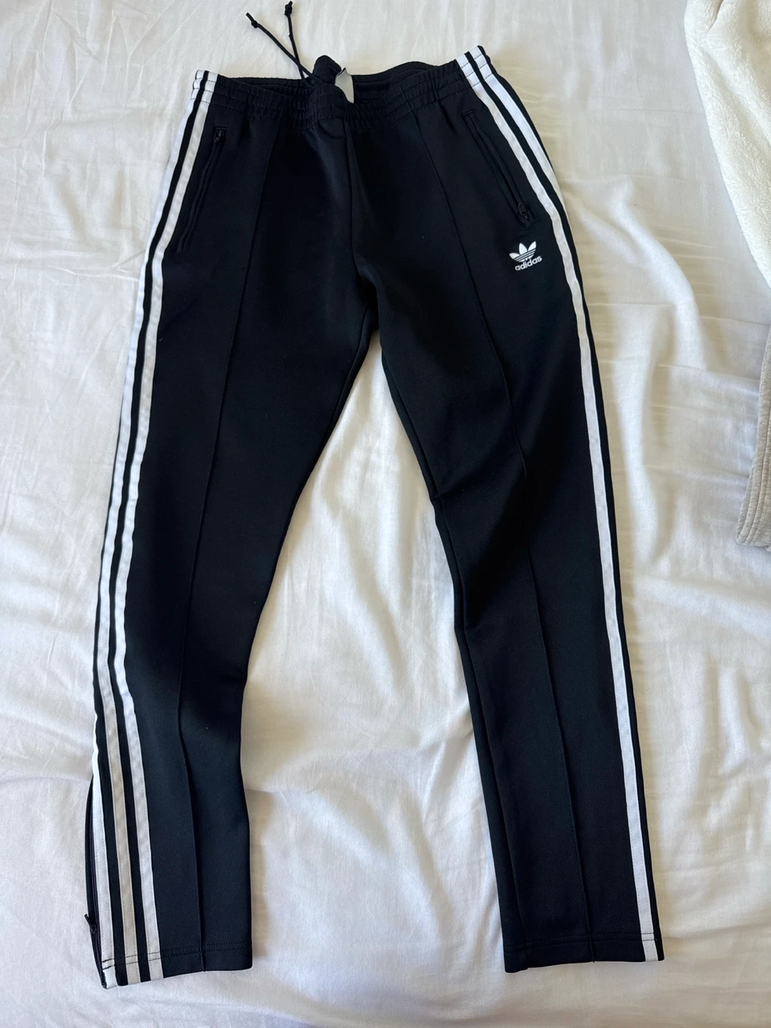 Adidas Track Pants Black with White Stripes