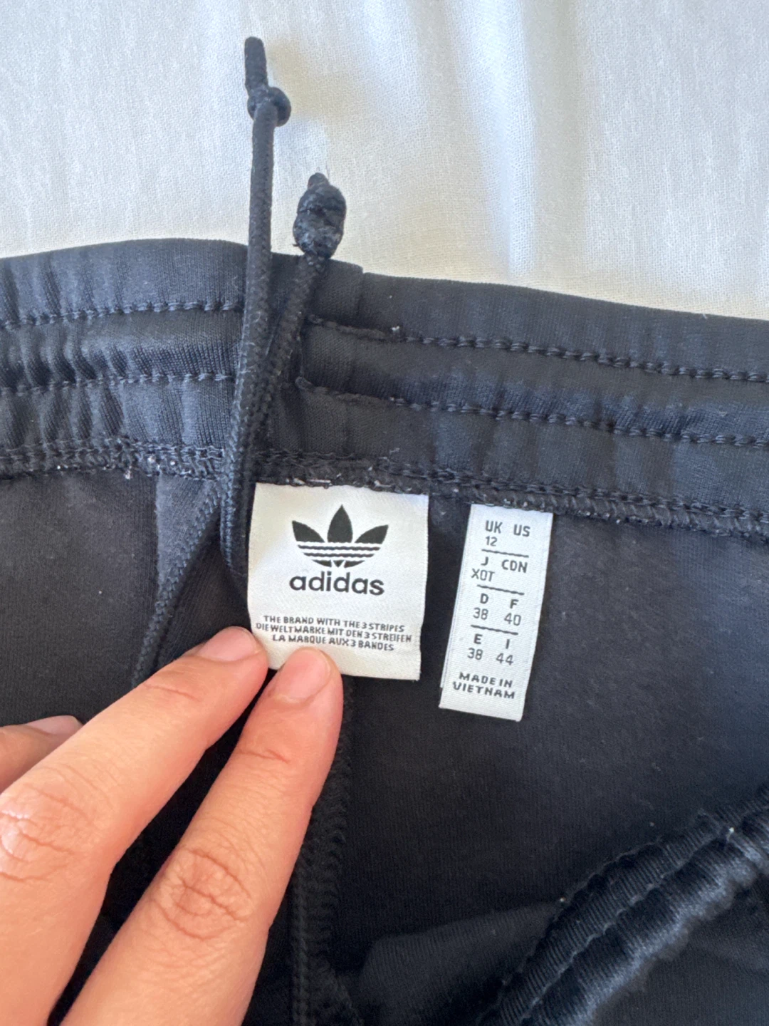 Adidas Track Pants Black with White Stripes - photo 2