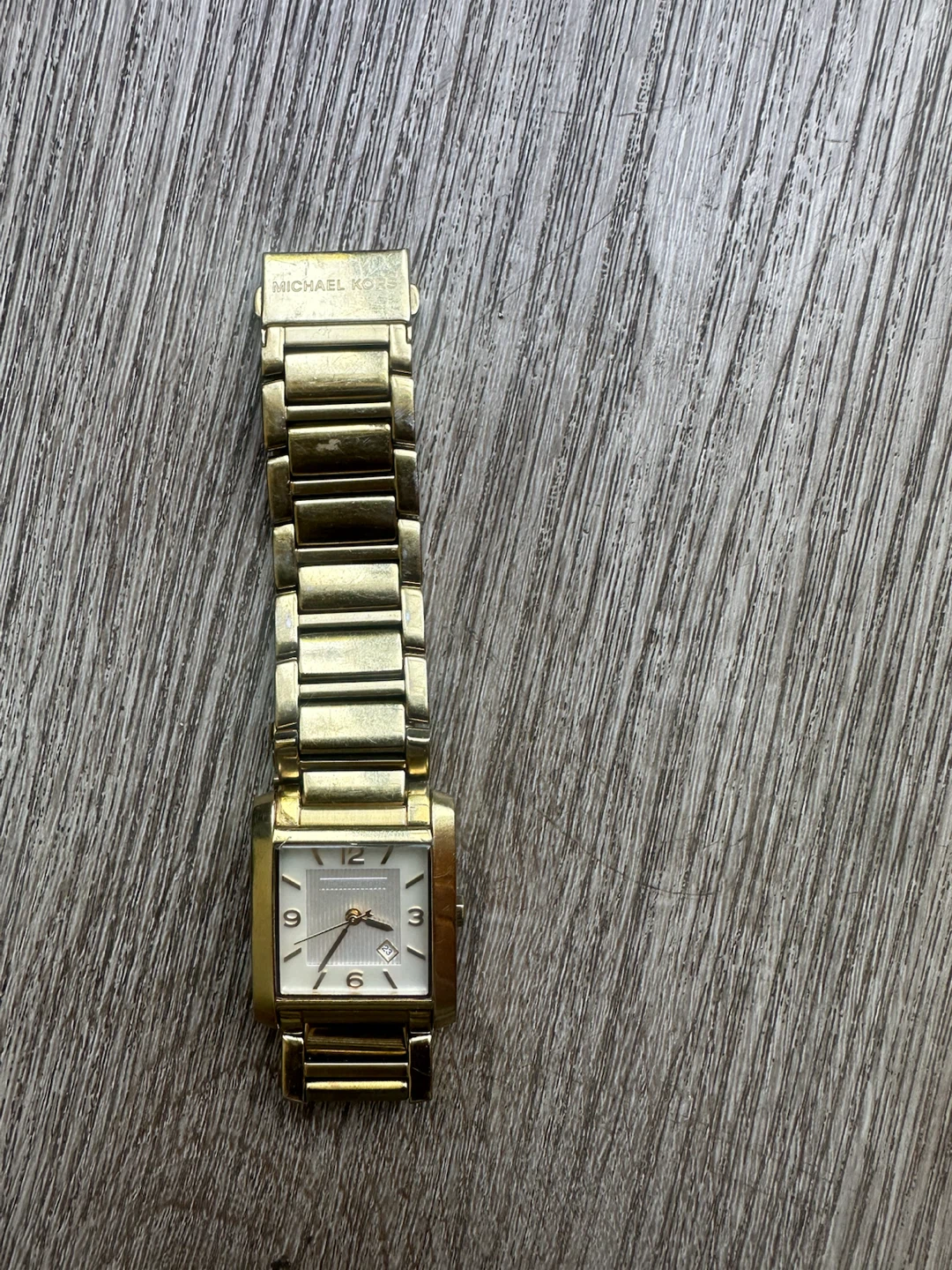 Michael Kors Gold Tone Rectangle Watch