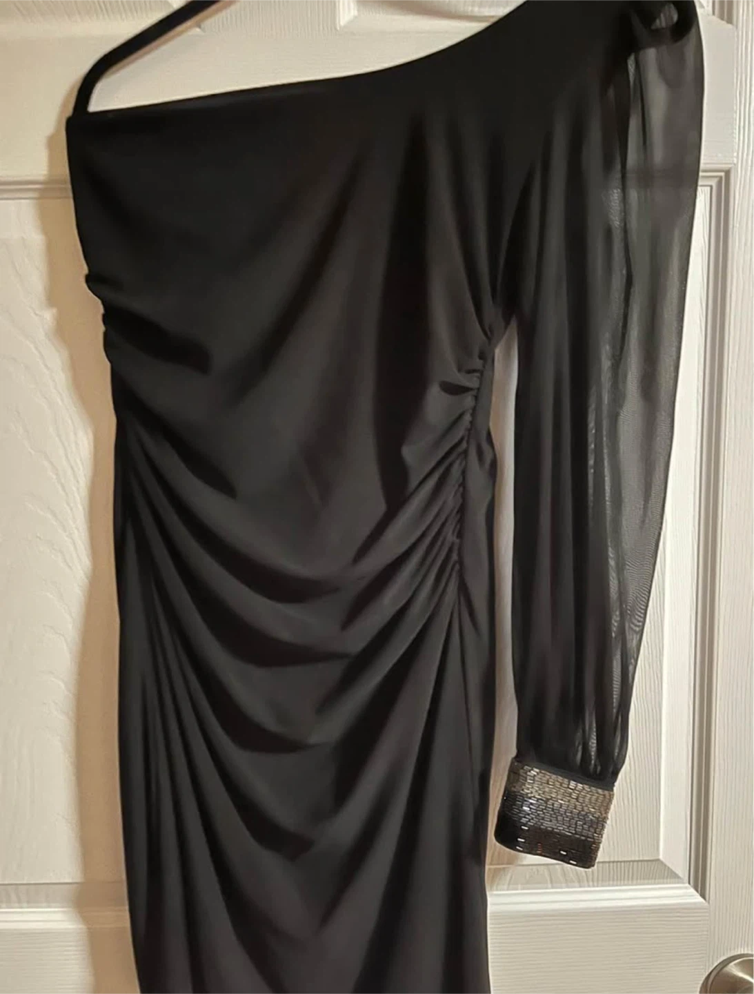 Studio Y Black One-Shoulder Ruched Dress - photo 4