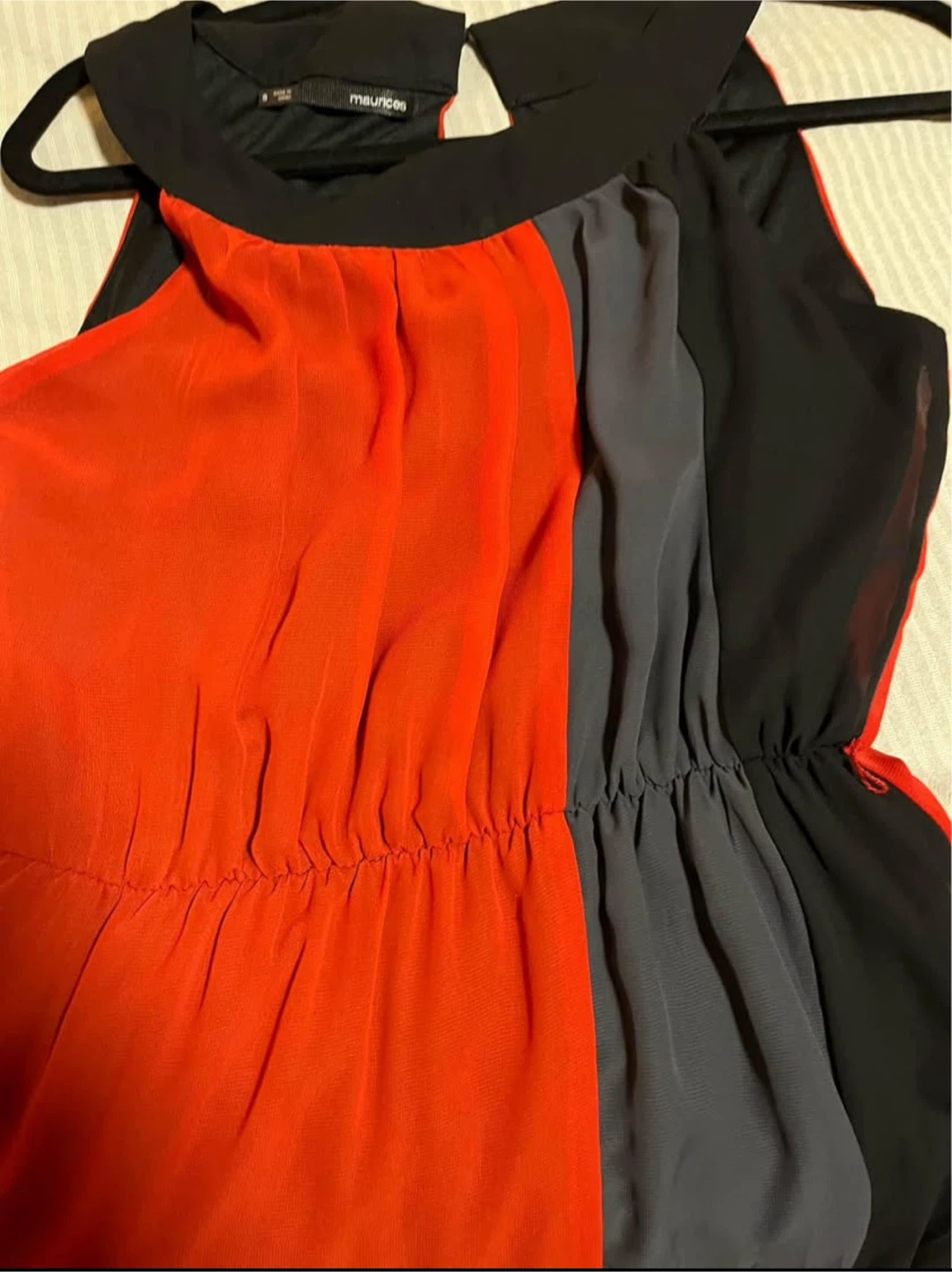 Maurice's Women's S Sleeveless Colour Block Dress Red Black Grey - photo 3