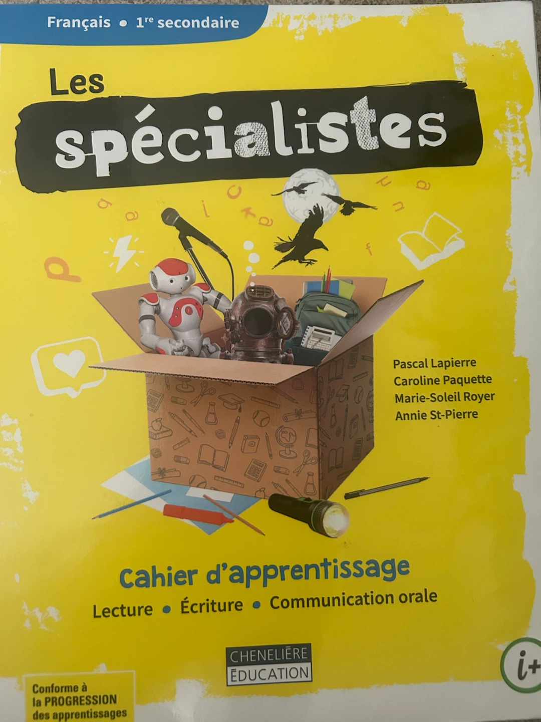 Les Spécialistes Cahier d'apprentissage Français 1re secondaire