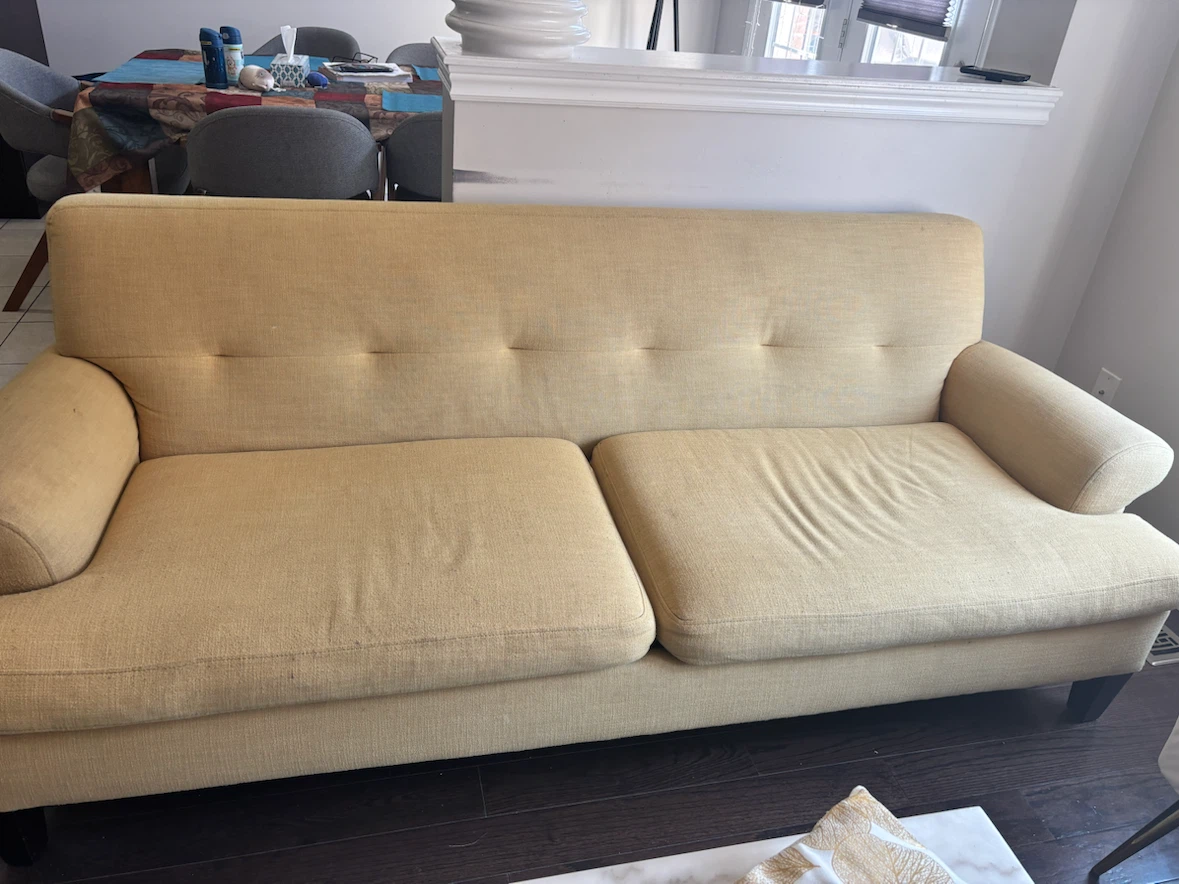 Yellow Loveseat Sofa