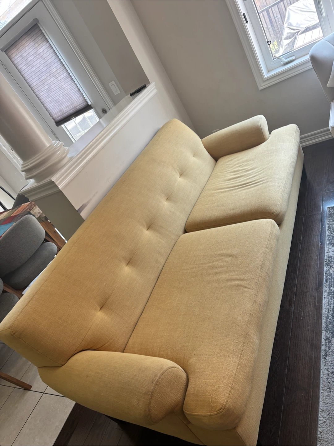 Yellow Loveseat Sofa - photo 2