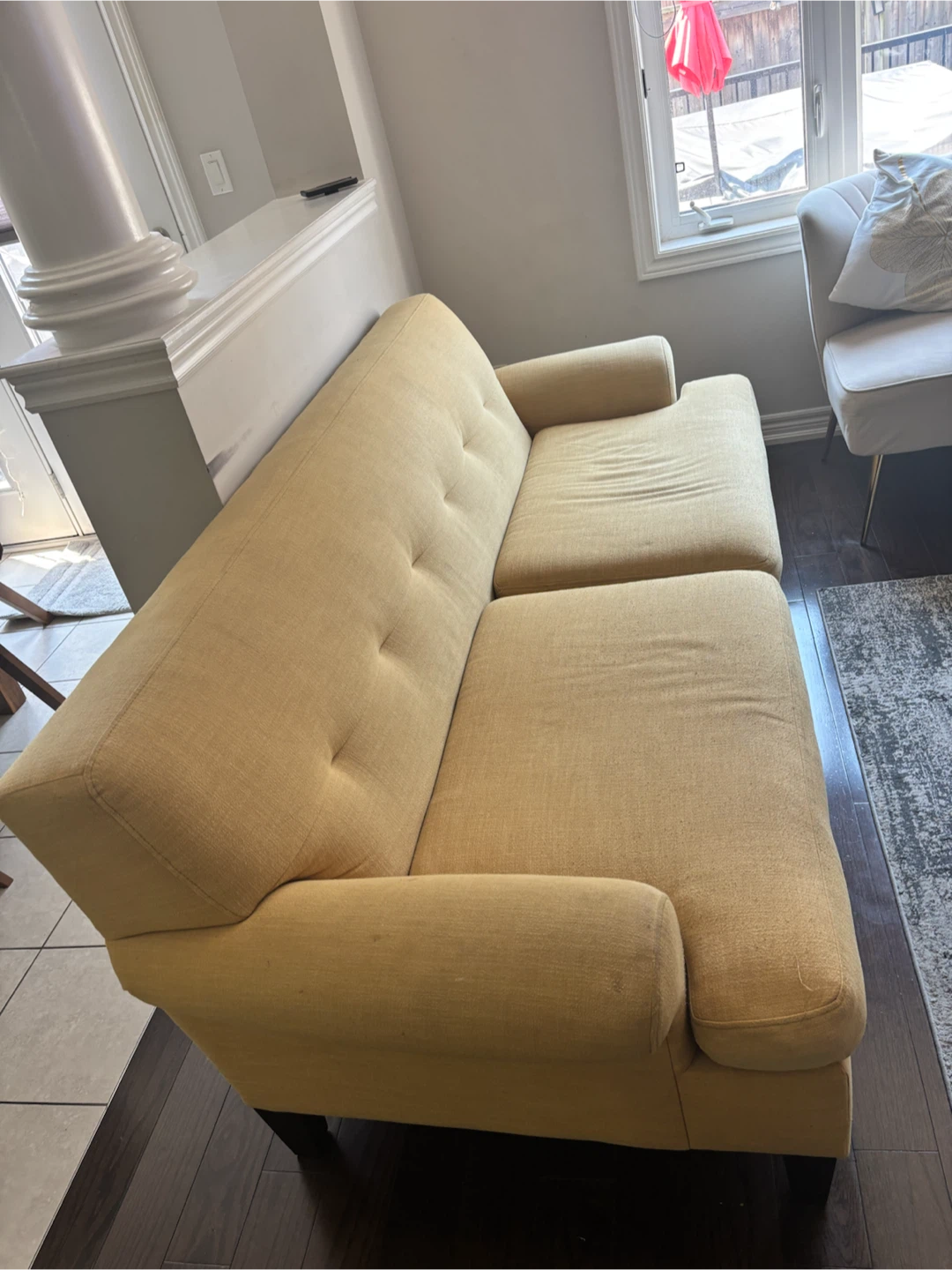 Yellow Loveseat Sofa - photo 3